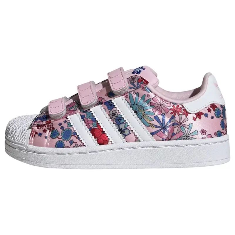 Sneaker Liberty London Superstar petrolio / rosa / rosso / bianco