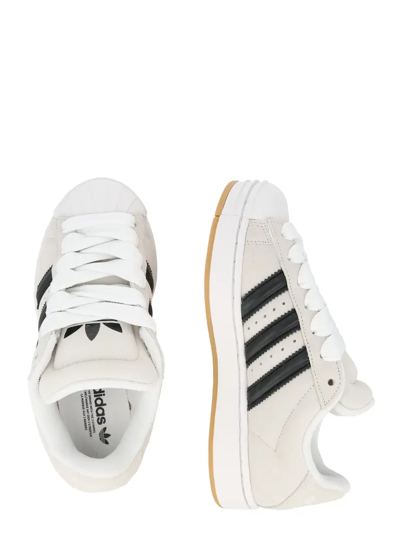 Sneaker SUPERSTAR nero / bianco lana miniatura 2