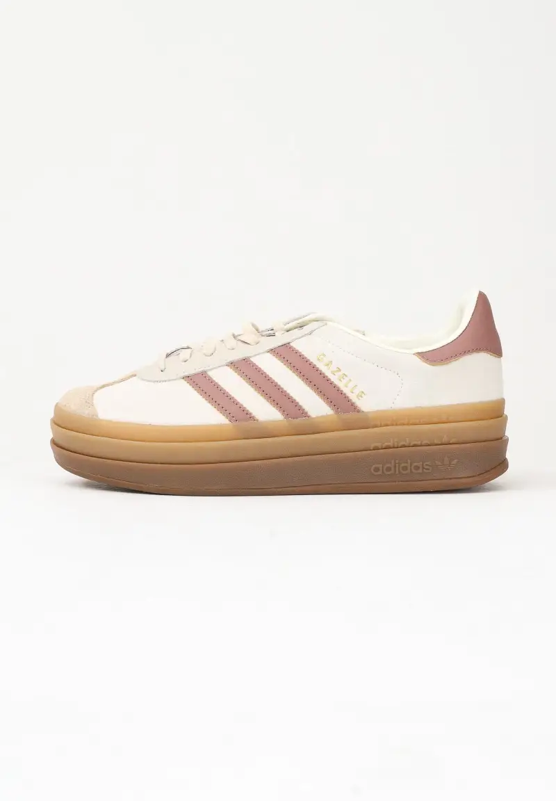 Sneakers Gazelle Bold beige da donna