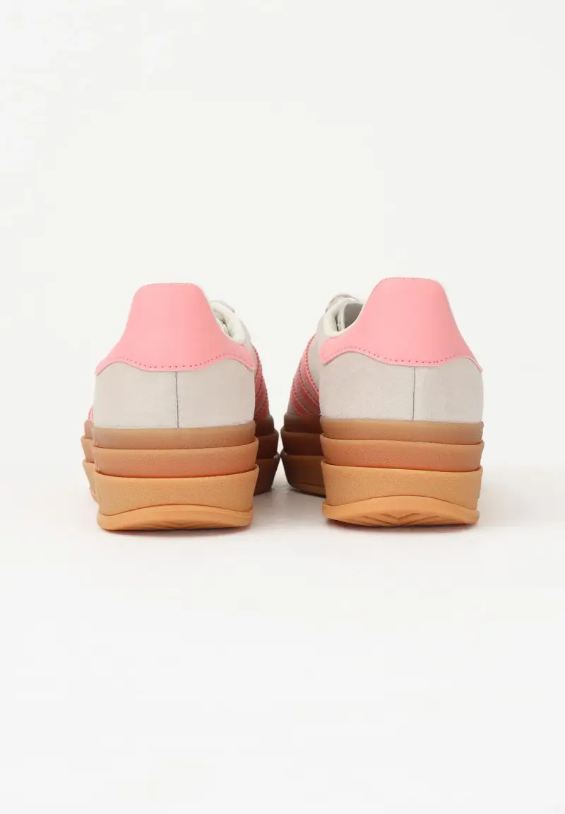Sneakers Gazelle Bold beige e rosa da donna miniatura 2
