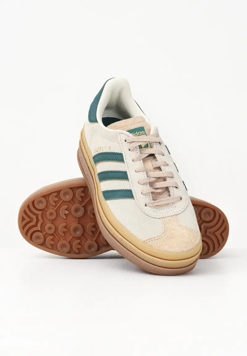 ADIDAS ORIGINALS Sneakers Gazelle Bold beige e verdi da donna miniatura 3
