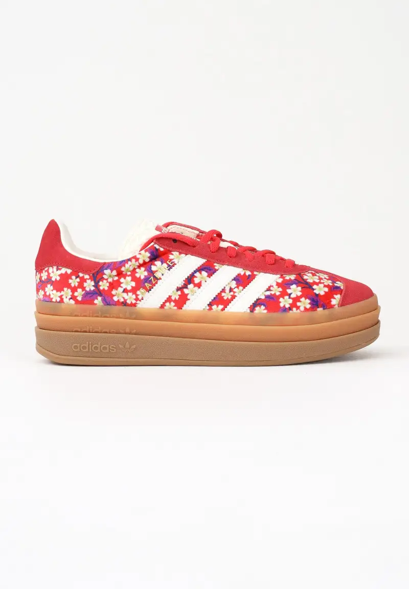 Sneakers Gazelle Bold x Liberty London rosso fragola da donna miniatura 3