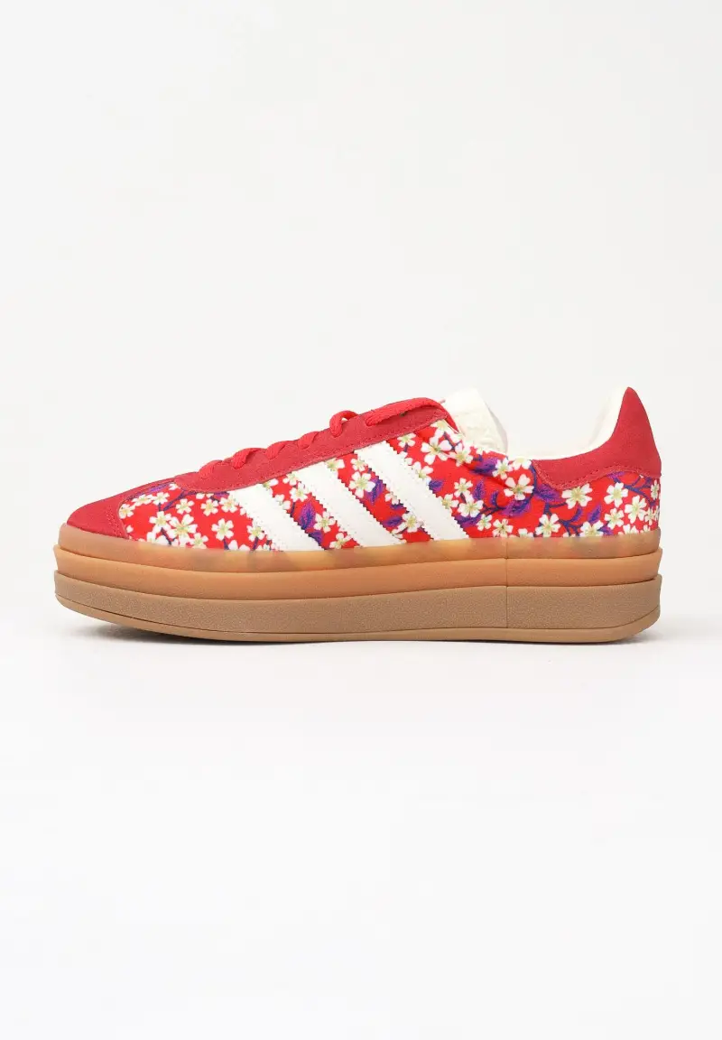 Sneakers Gazelle Bold x Liberty London rosso fragola da donna