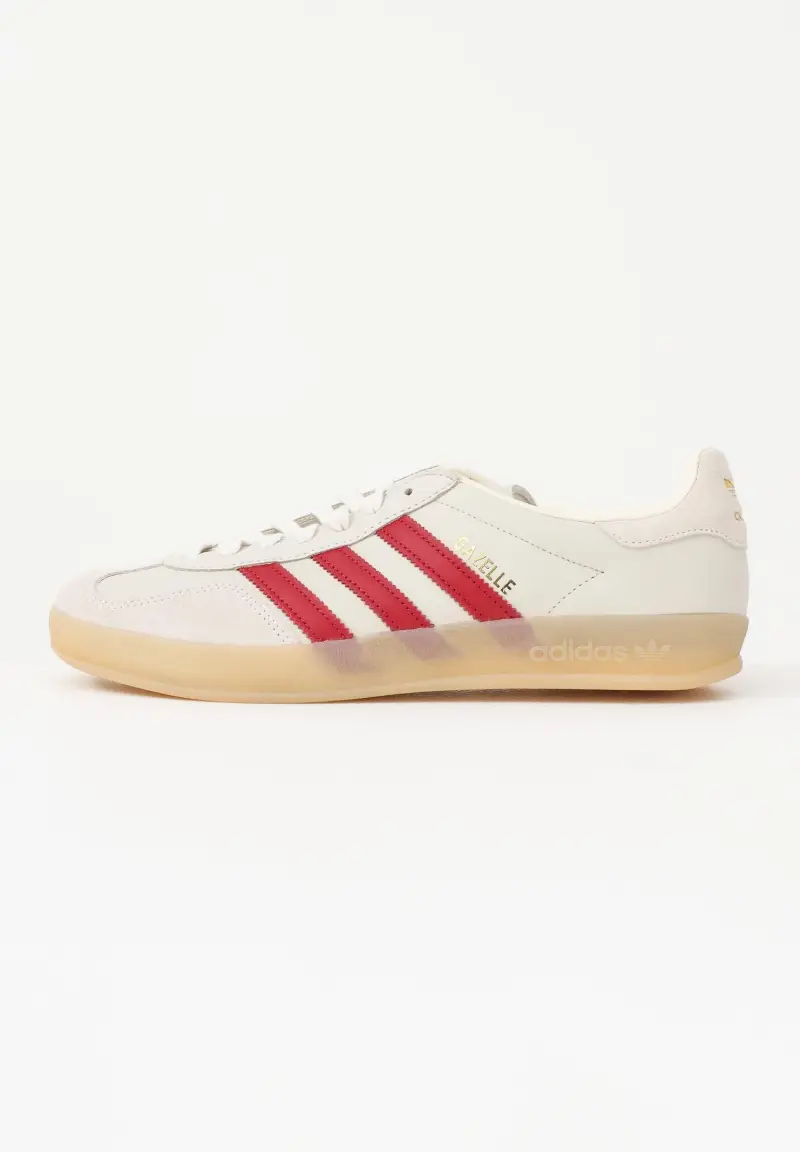 Sneakers GAZELLE INDOOR AYAKKABI beige e rosse da uomo