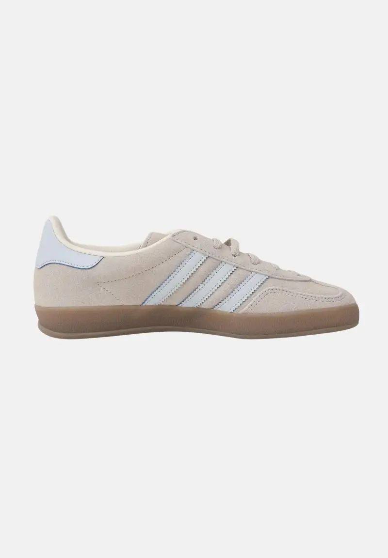 Sneakers Gazelle Indoor grigie e azzurre da donna miniatura 3