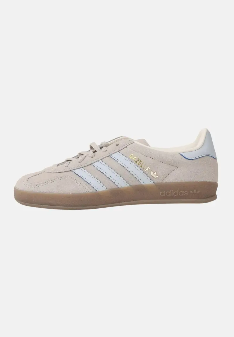 Sneakers Gazelle Indoor grigie e azzurre da donna