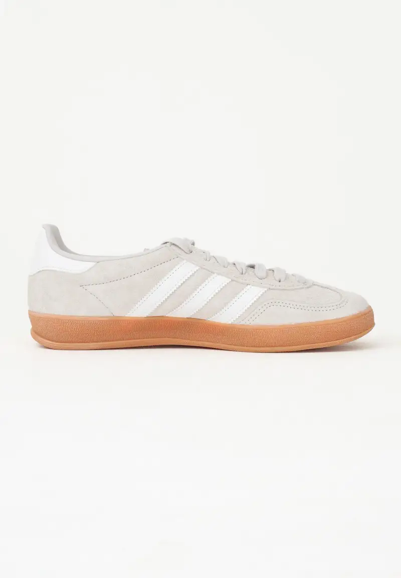 Sneakers Gazelle Indoor grigio chiaro da uomo miniatura 3