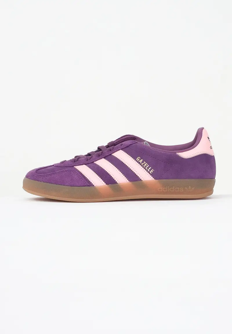 Sneakers Gazelle Indoor viola e rosa da donna