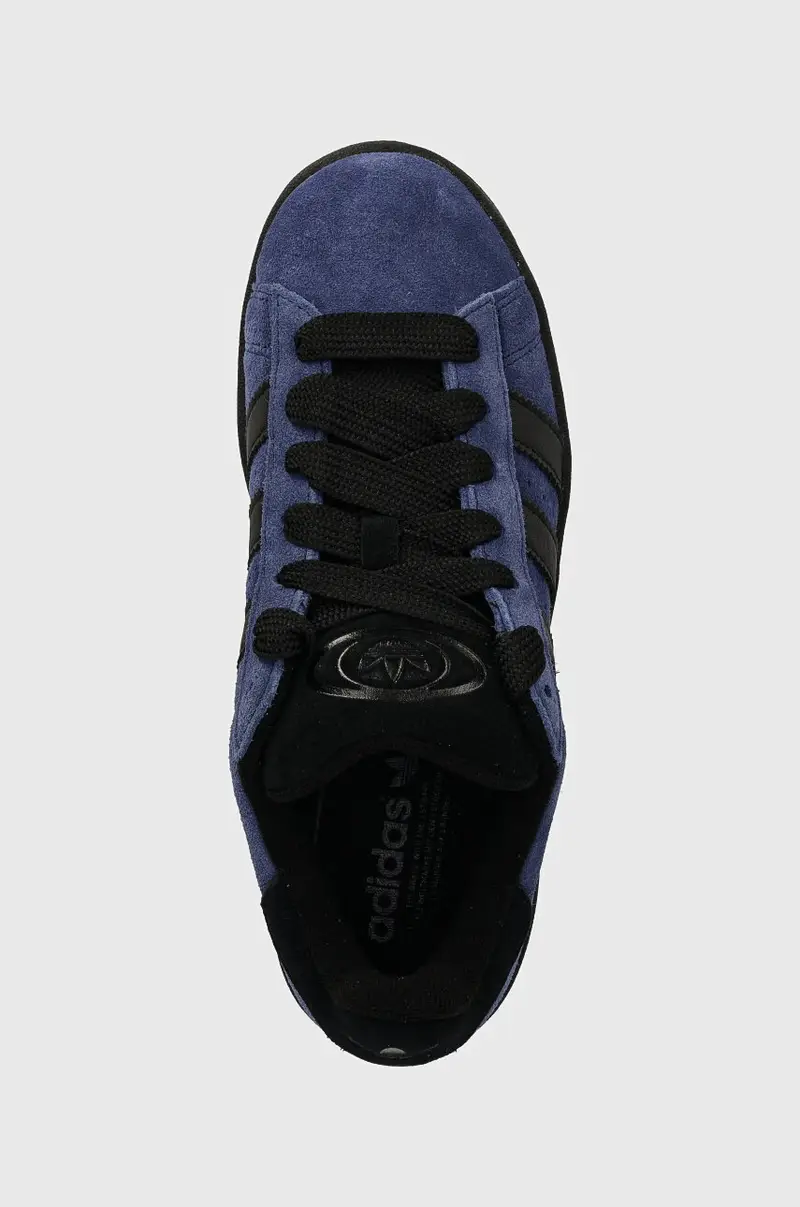 sneakers in camoscio Campus 00s colore blu navy JH8997 miniatura 4