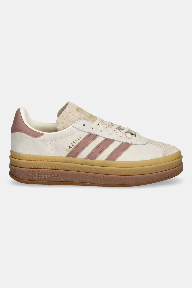sneakers in camoscio Gazelle Bold Beige miniatura 2