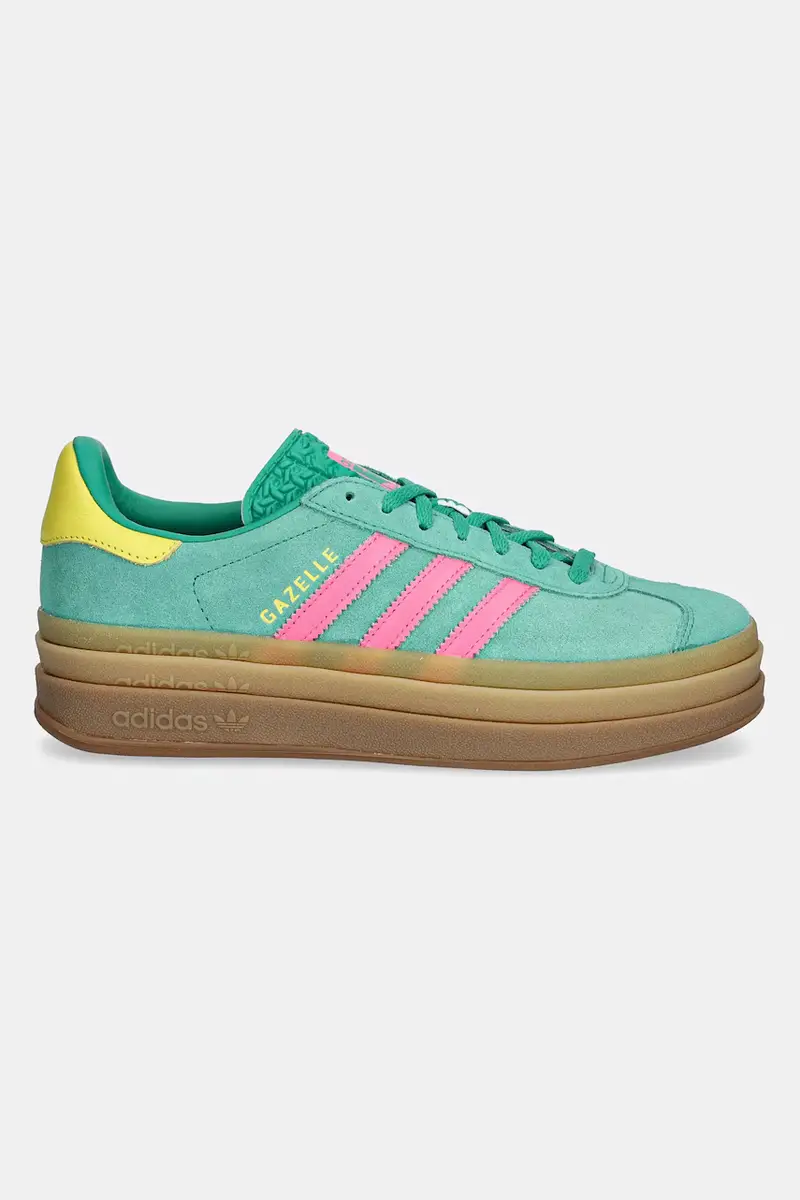 sneakers in camoscio Gazelle Bold colore verde JH9668 miniatura 2