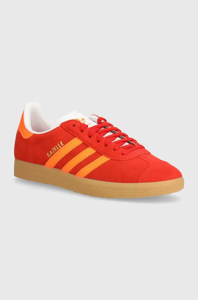 sneakers in camoscio Gazelle colore rosso JI1374