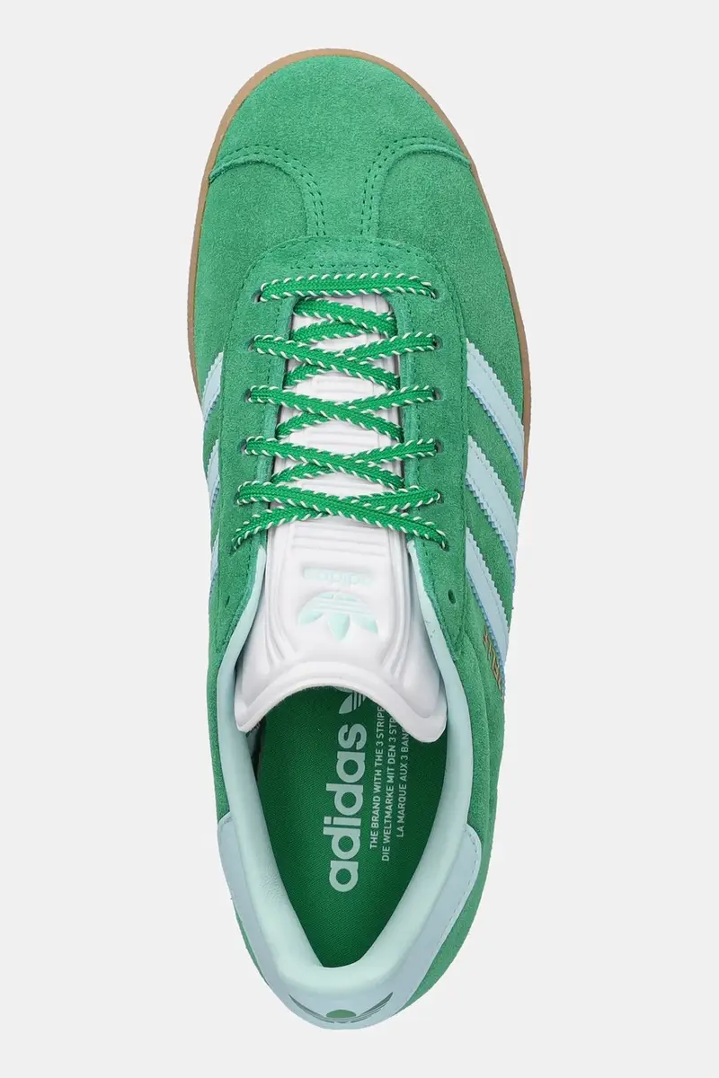 sneakers in camoscio Gazelle donna colore verde JH7218 miniatura 4