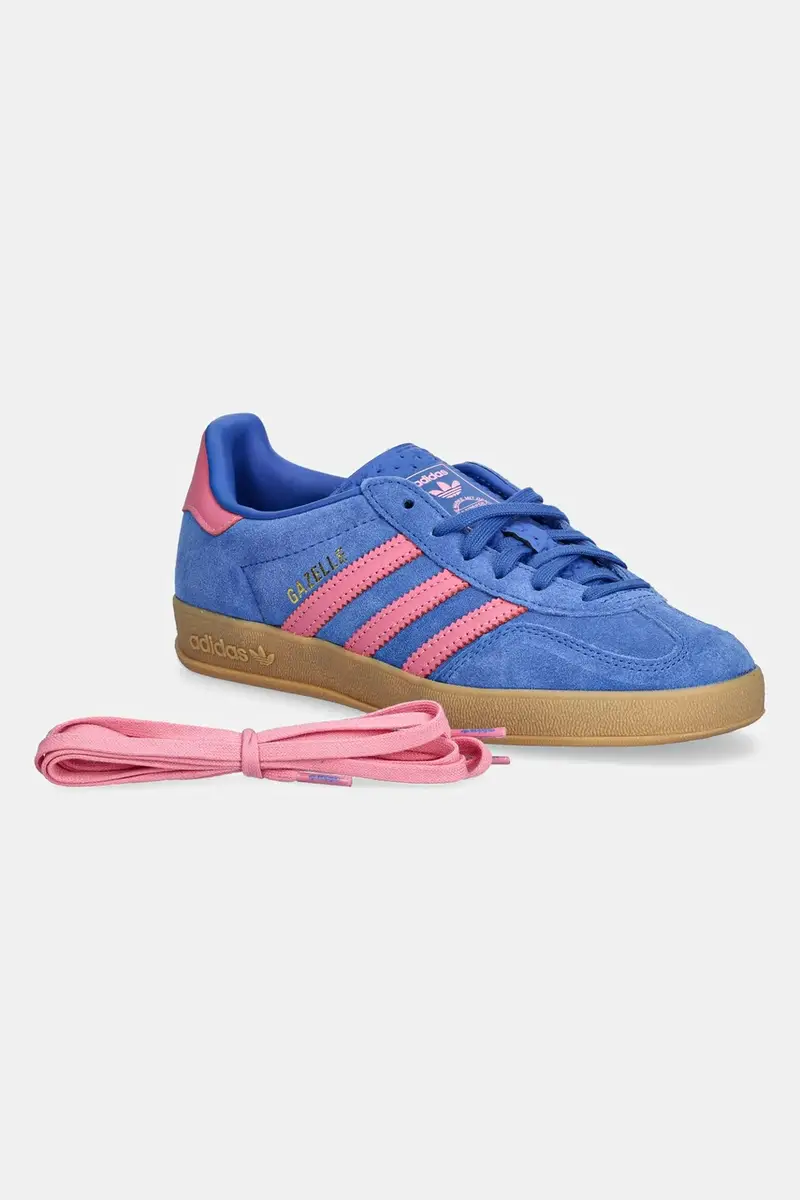 sneakers in camoscio Gazelle Indoor colore blu JS4144 miniatura 5
