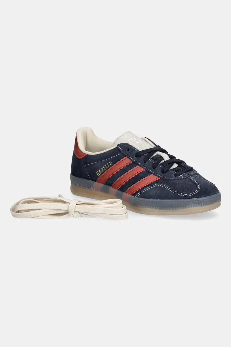 sneakers in camoscio Gazelle Indoor colore blu navy JH5404 miniatura 5
