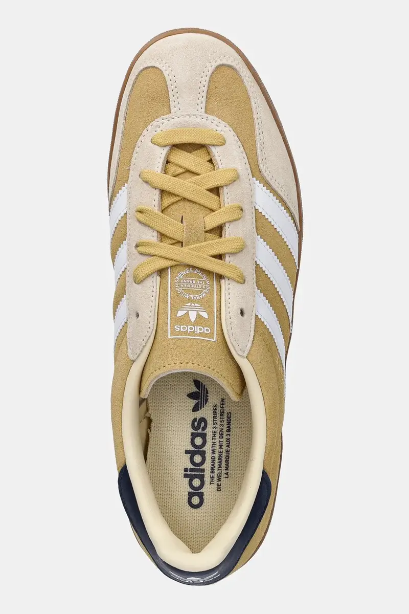 sneakers in camoscio Gazelle Indoor colore giallo JI3523 miniatura 4