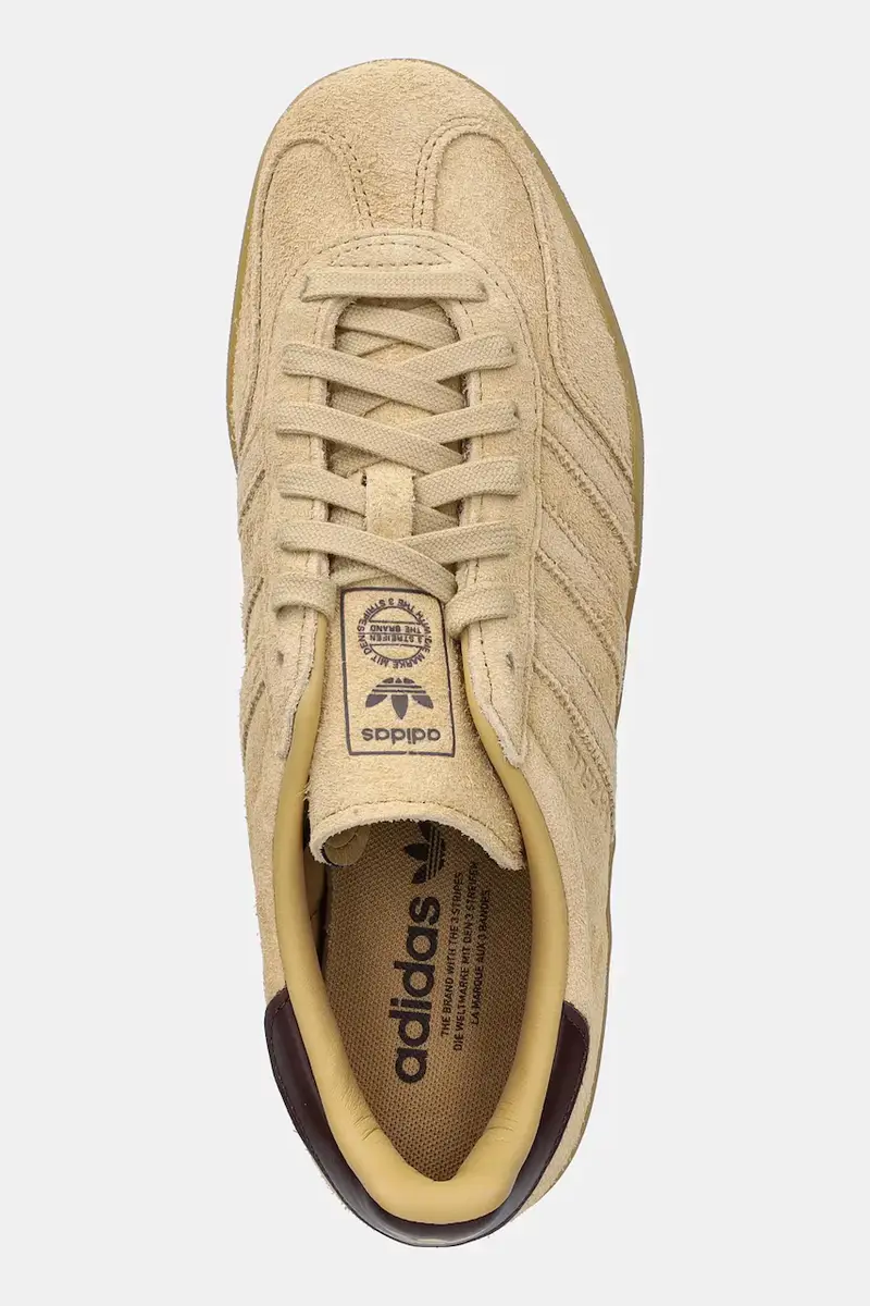 sneakers in camoscio Gazelle Indoor uomo colore beige JQ8400 miniatura 4