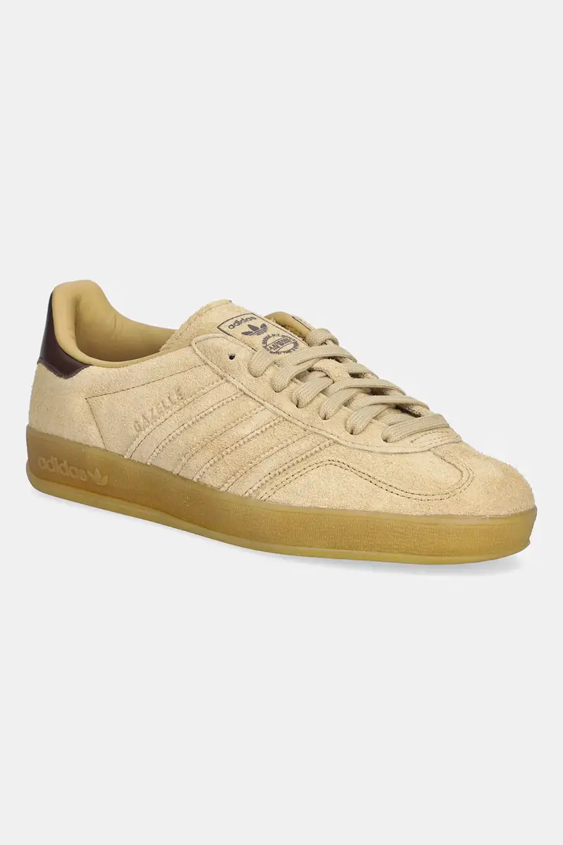 sneakers in camoscio Gazelle Indoor uomo colore beige JQ8400