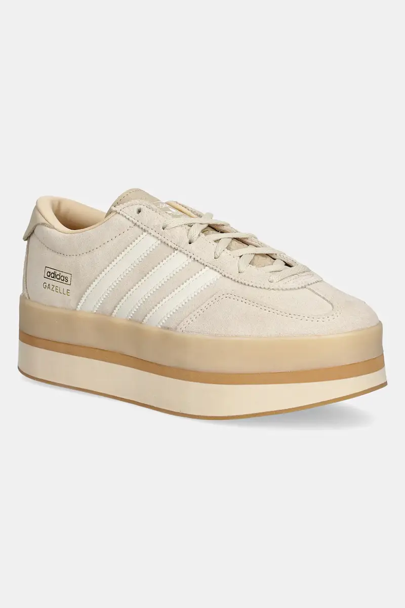 sneakers in camoscio Gazelle Stack colore beige JQ7666