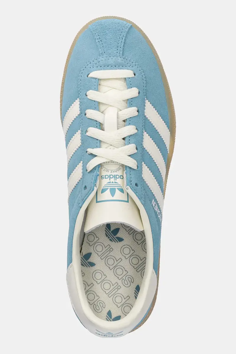 sneakers in camoscio Muenchen donna colore turchese JS3991 miniatura 4