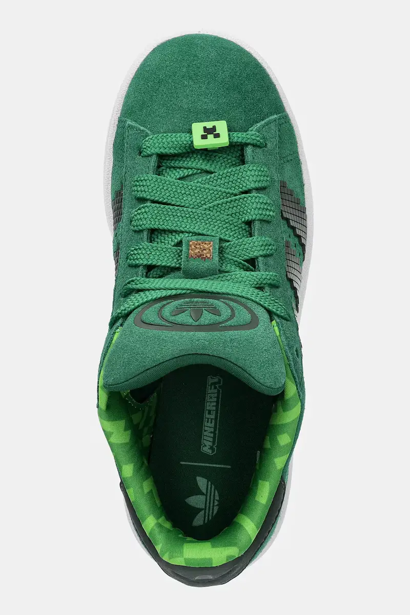 sneakers in camoscio per bambini CAMPUS 00s colore verde JS3778 miniatura 4