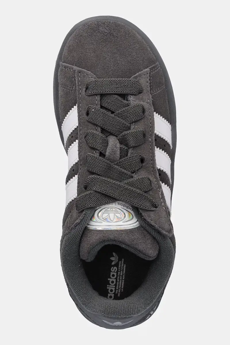 sneakers in camoscio per bambini CAMPUS 00s LED LIGHTS colore grigio JS1281 miniatura 4