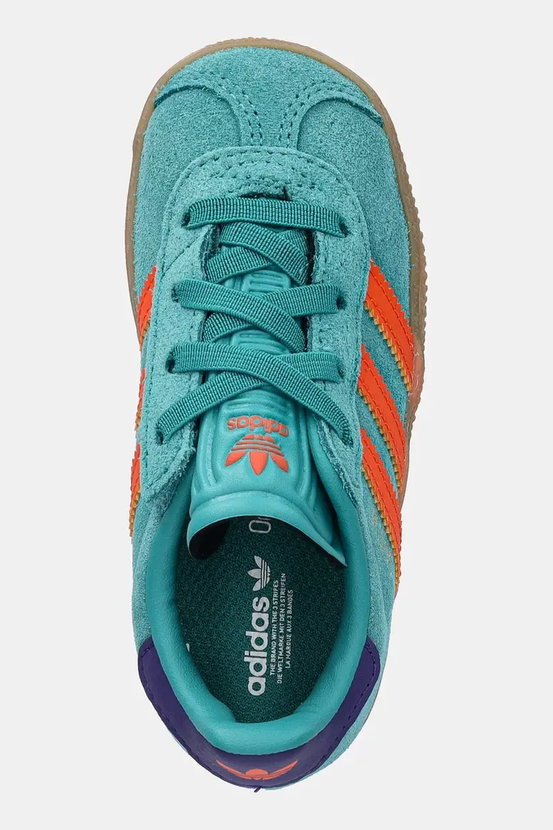 sneakers in camoscio per bambini GAZELLE colore verde JR5940 Turchese miniatura 4