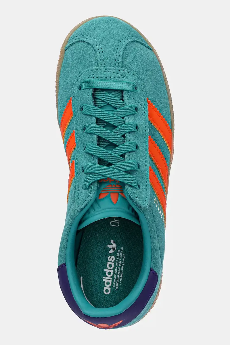 sneakers in camoscio per bambini GAZELLE colore verde JR7428 miniatura 4