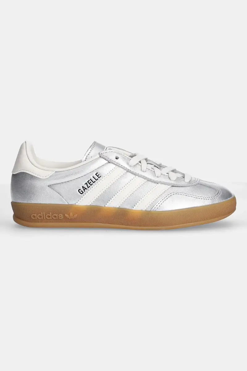 sneakers in pelle Gazelle Indoor colore argento JR1206 miniatura 2