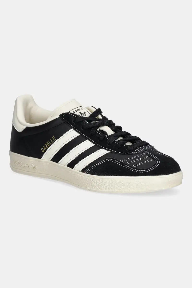sneakers in pelle Gazelle Indoor uomo colore nero JQ8385