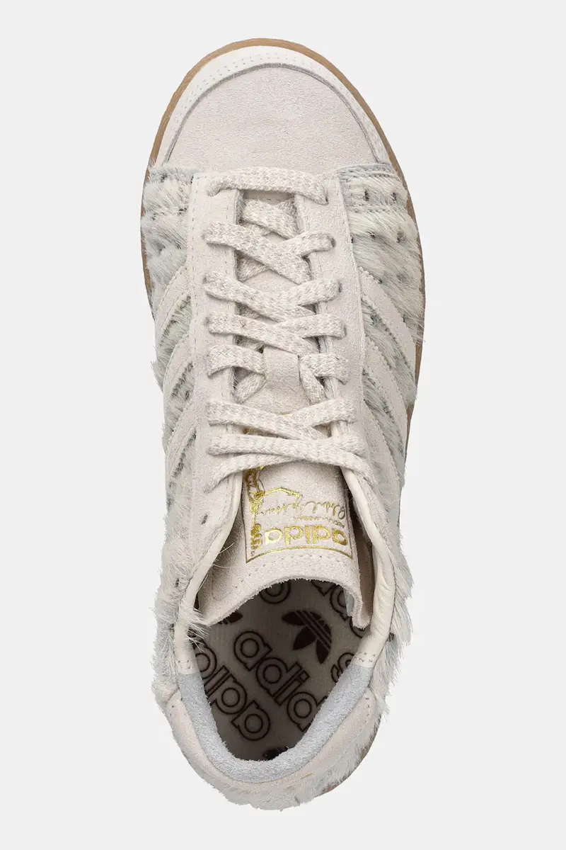 sneakers in pelle Jabbar Hi W donna colore beige JS0799 miniatura 4