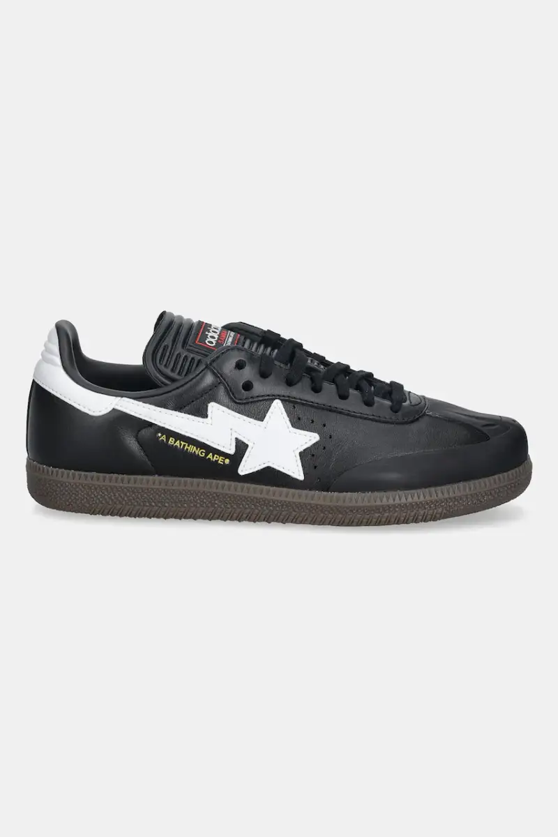 sneakers in pelle SAMBA BAPE uomo colore nero JR9246 miniatura 2