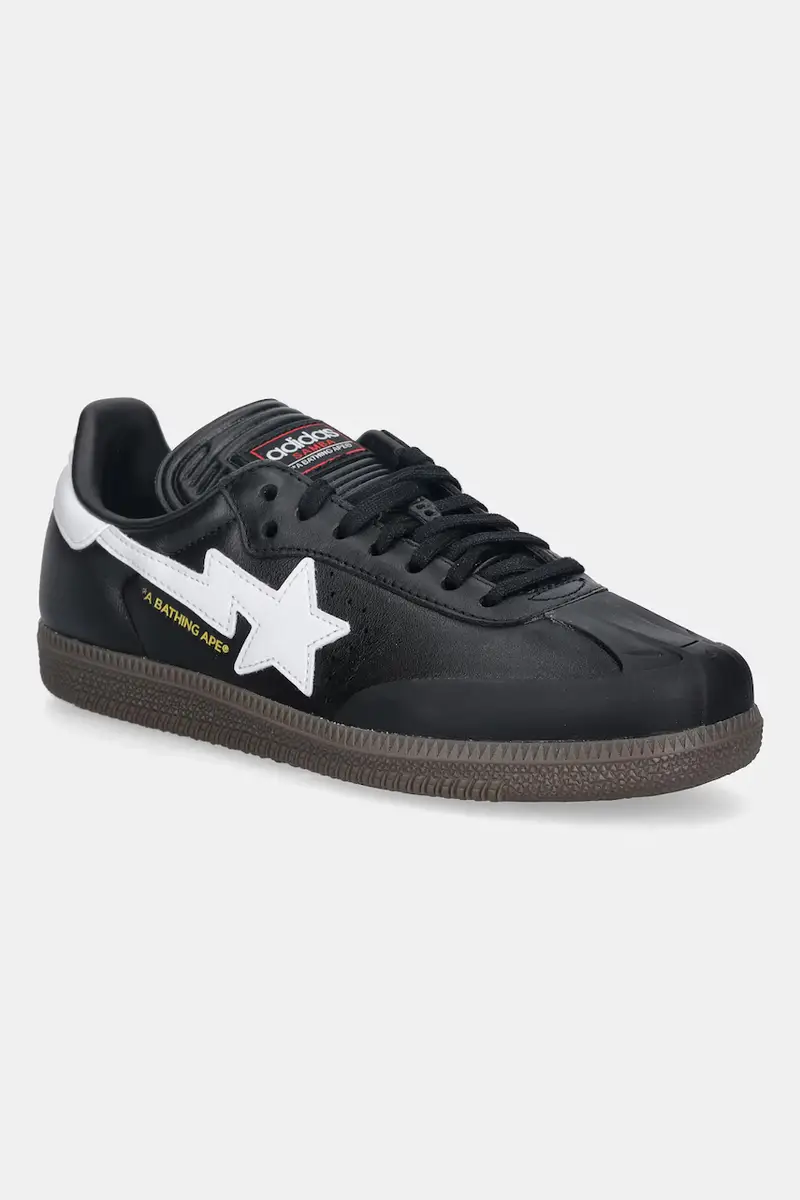 sneakers in pelle SAMBA BAPE uomo colore nero JR9246