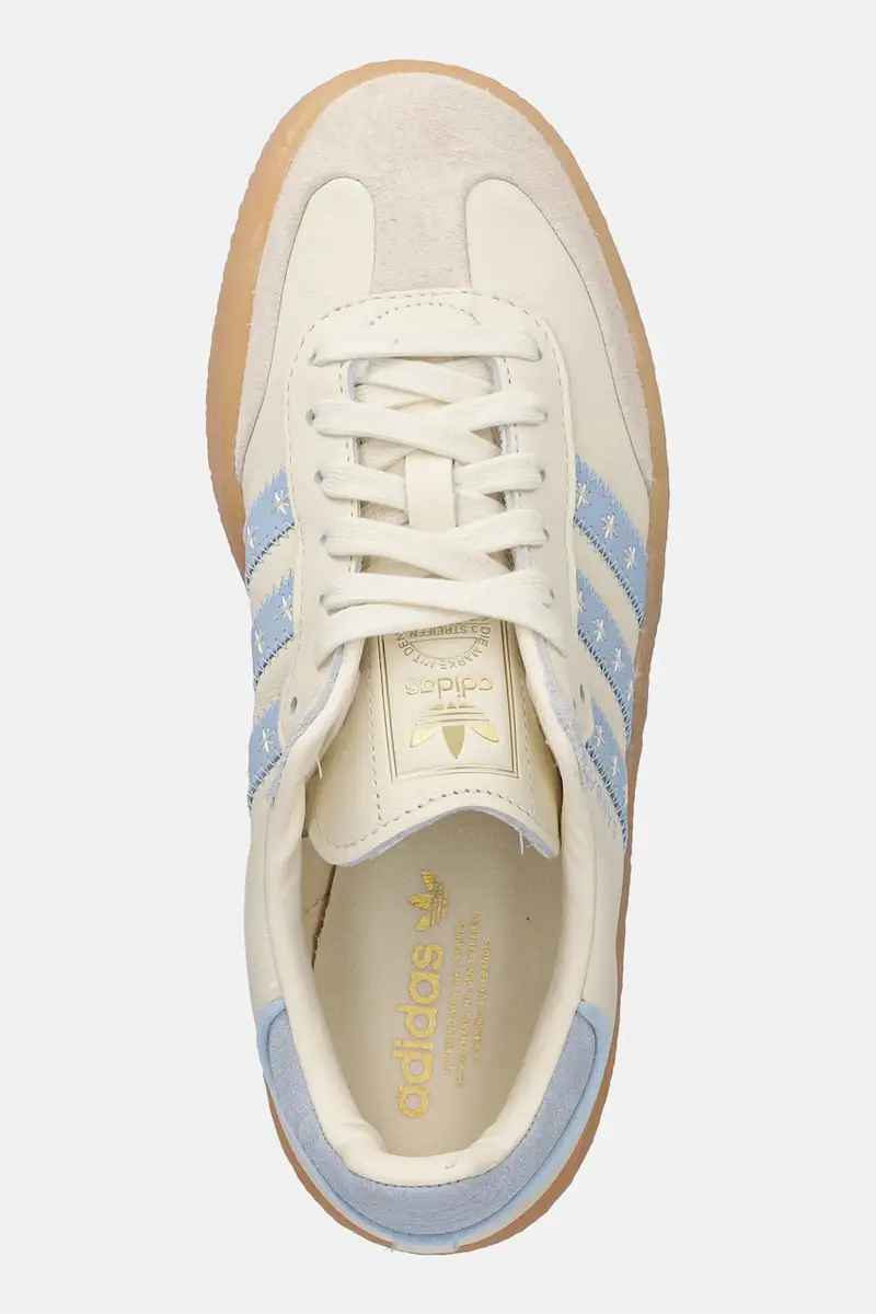 sneakers in pelle Sambae W donna colore beige JS3957 miniatura 4