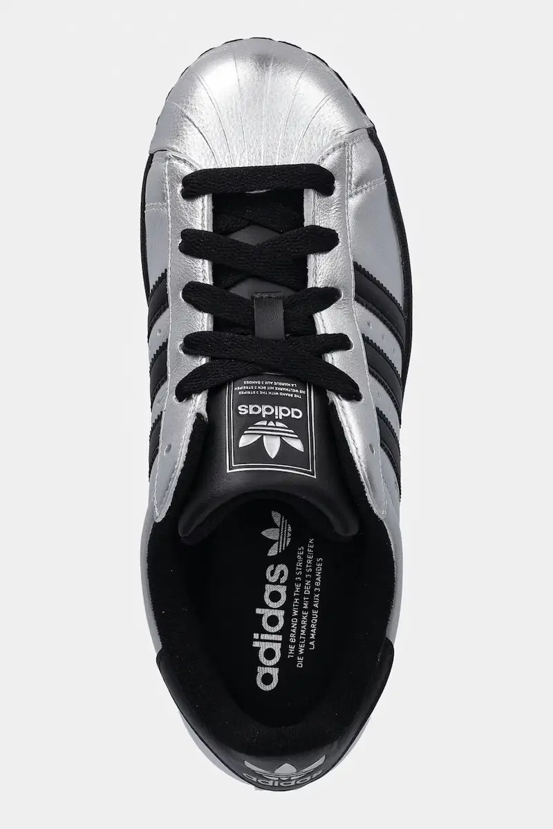 sneakers in pelle Superstar II donna colore argento IH1599 miniatura 4