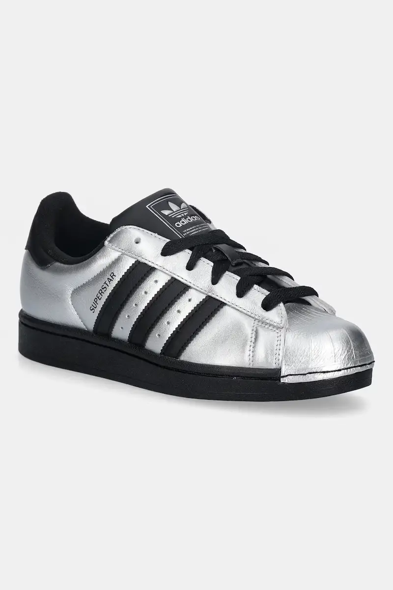 sneakers in pelle Superstar II donna colore argento IH1599