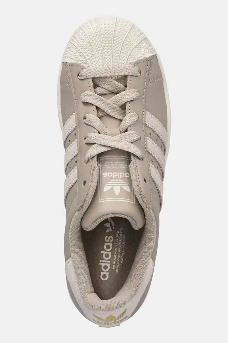 sneakers in pelle Superstar II W donna colore beige HQ4918 miniatura 4