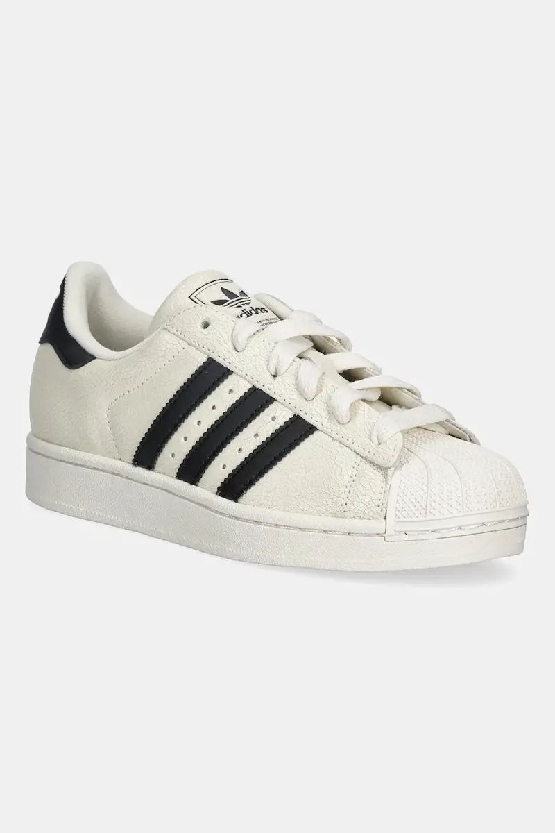 sneakers in pelle SUPERSTAR II W donna colore beige JS4013