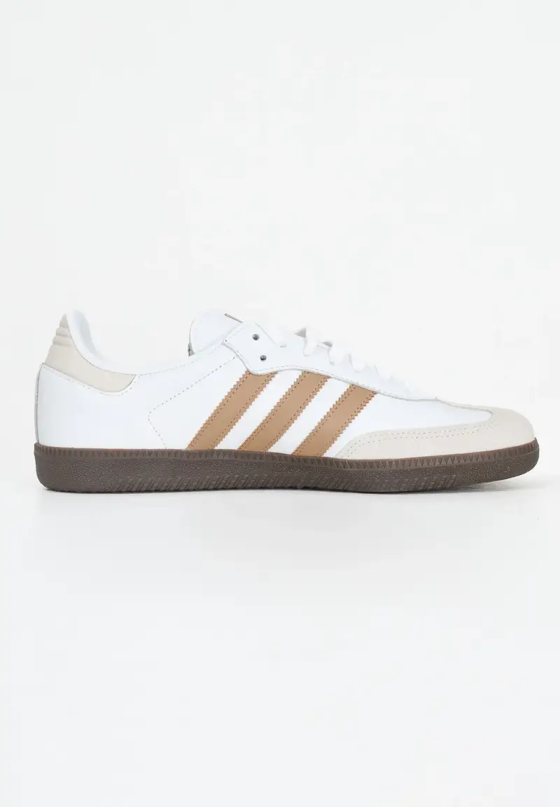 Adidas Originals Sneakers Samba bianche e beige da uomo miniatura 3