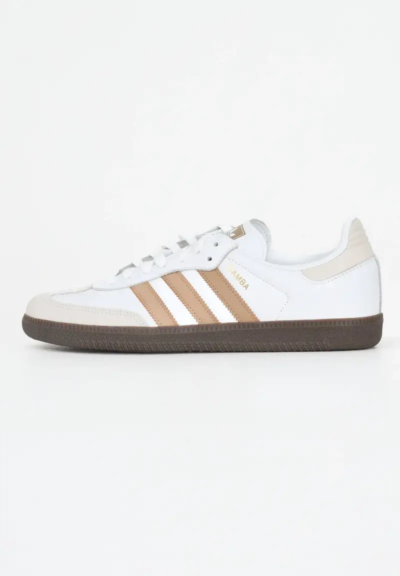 Adidas Originals Sneakers Samba bianche e beige da uomo