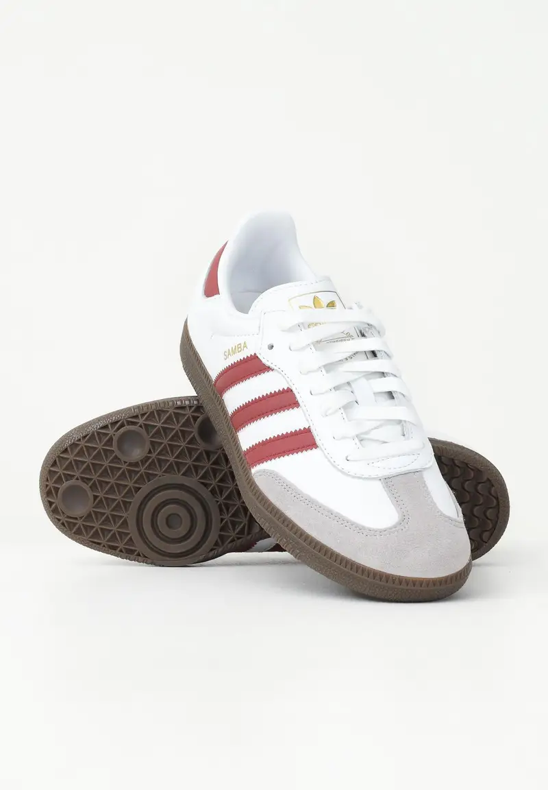 ADIDAS ORIGINALS Sneakers Samba OG bianche e bordeaux per uomo e donna miniatura 3