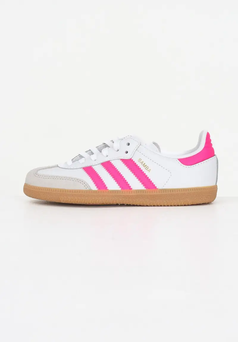 ADIDAS ORIGINALS Sneakers Samba OG bianche e fluo da bambina