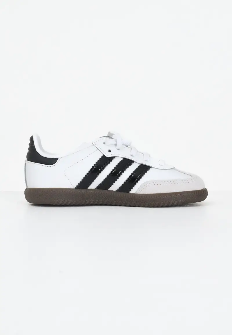 ADIDAS ORIGINALS Sneakers Samba OG Comfort Closure Elastic Lace bianche e nere da neonato miniatura 2