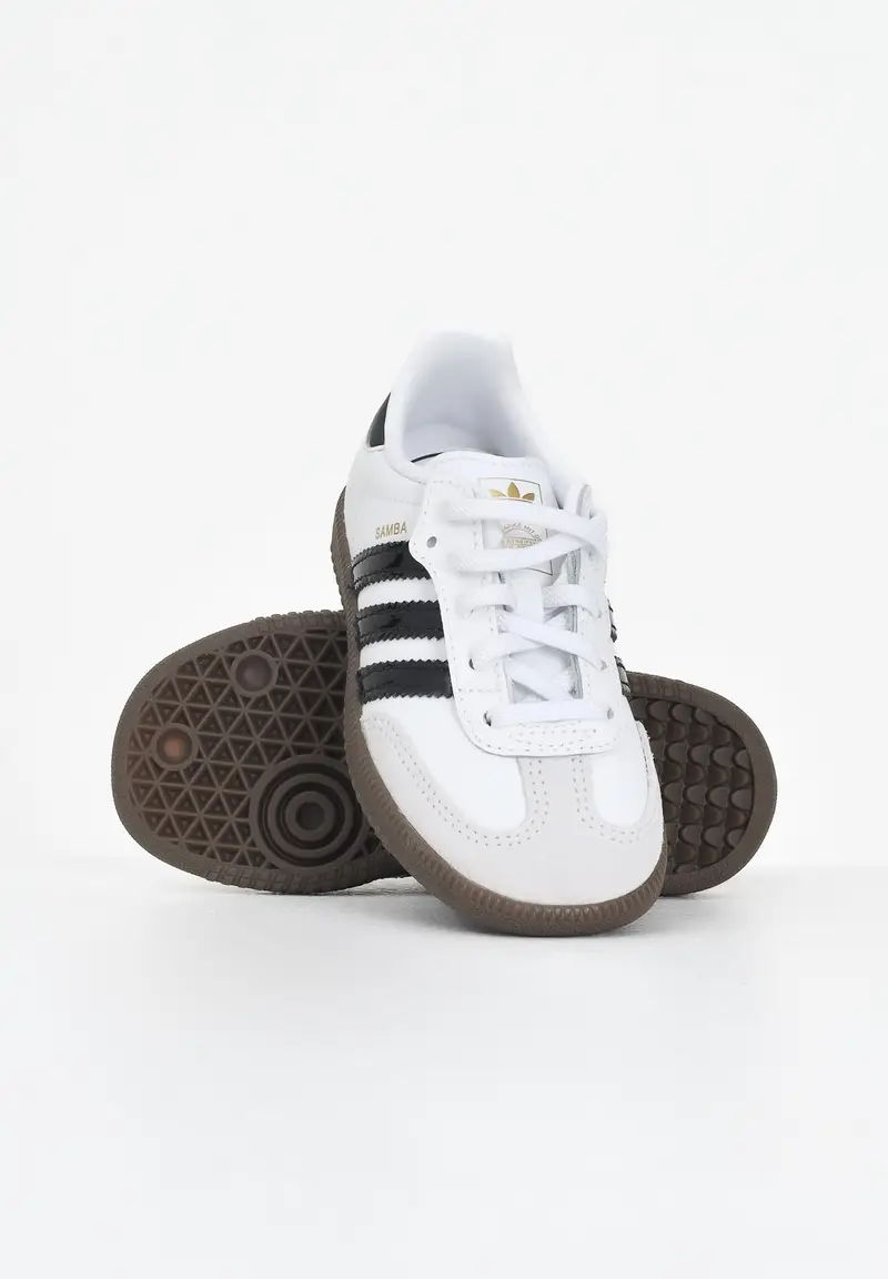 ADIDAS ORIGINALS Sneakers Samba OG Comfort Closure Elastic Lace bianche e nere da neonato miniatura 3