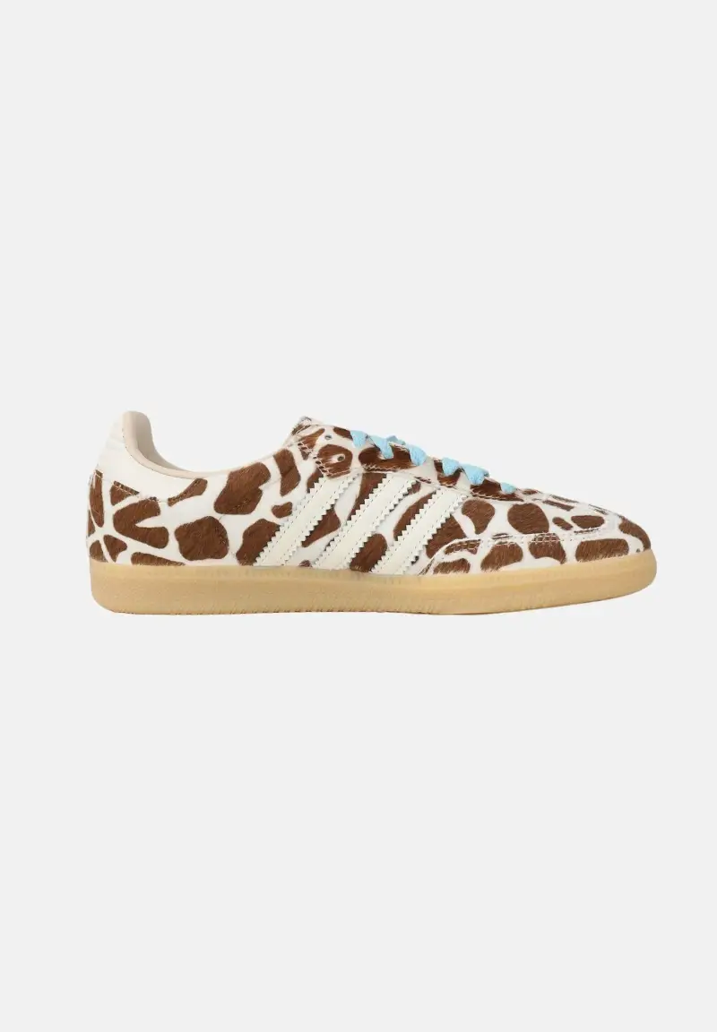 Sneakers Samba OG panna e marrone per uomo e donna con stampa giraffa miniatura 3