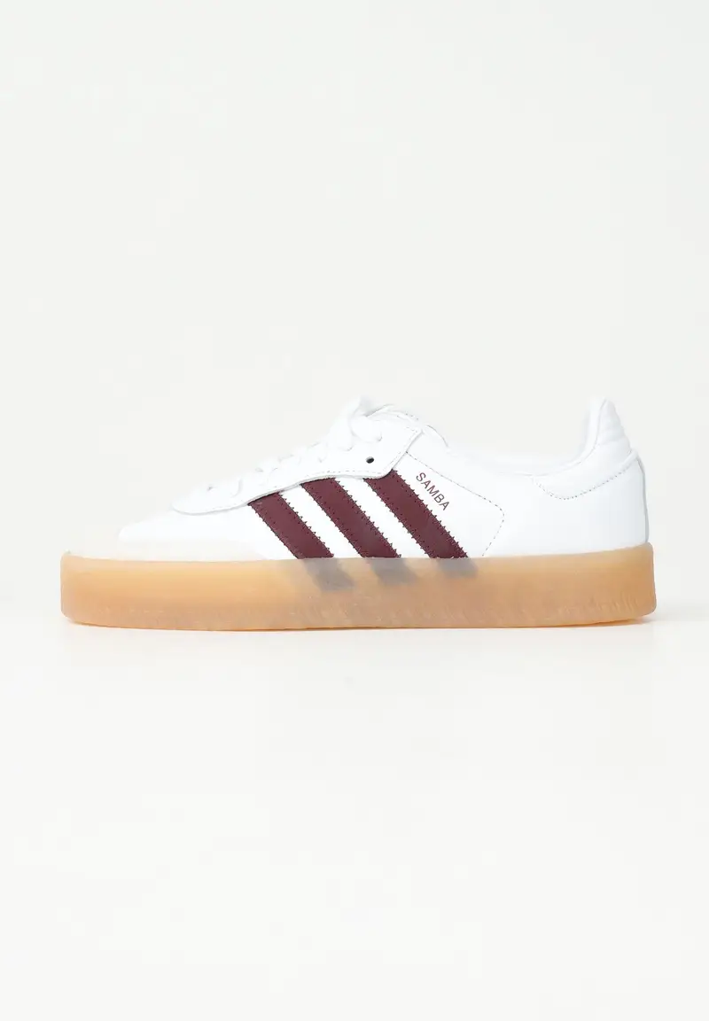 ADIDAS ORIGINALS Sneakers Sambae bianche e bordeaux per uomo e donna