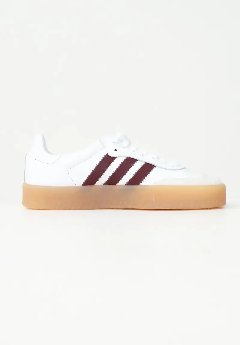 ADIDAS ORIGINALS Sneakers Sambae bianche e bordeaux per uomo e donna miniatura 2