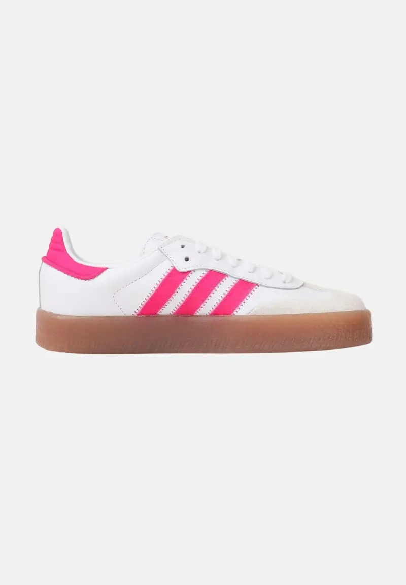 Sneakers Sambae bianche e fucsia da donna miniatura 3