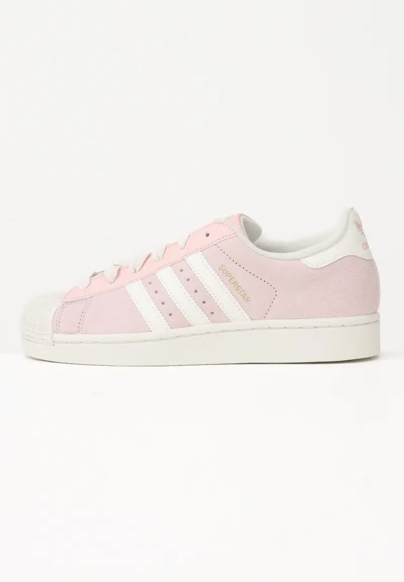 Sneakers Superstar II rosa e panna da donna