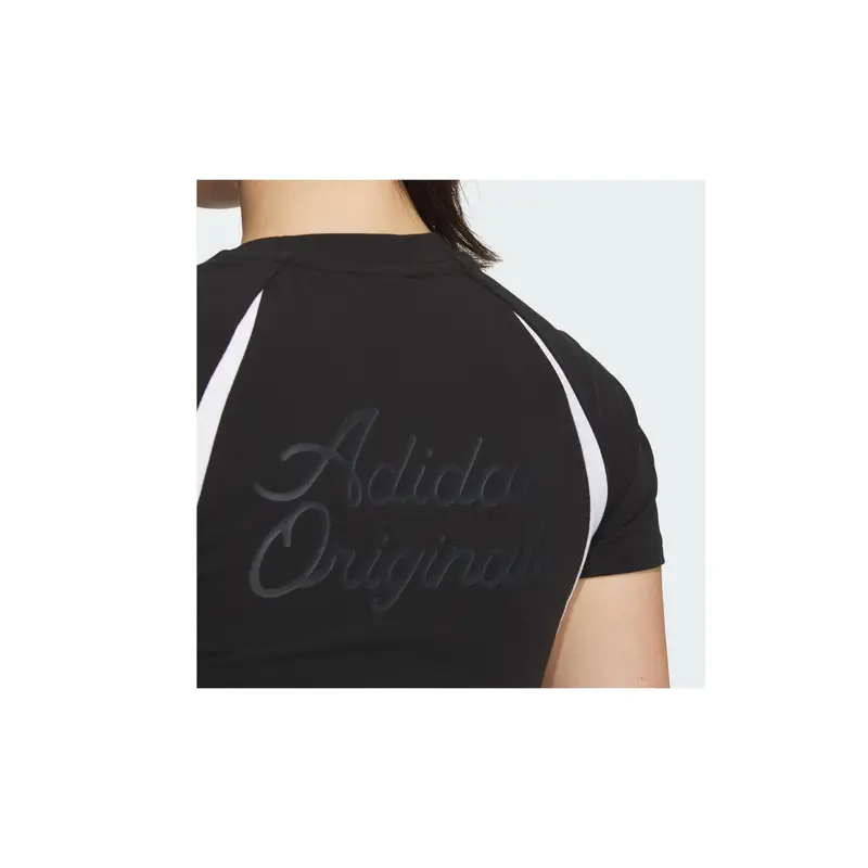 Originals Ss24 Abito Jersey Manica Corta a Righe Color Block Sportivo Slim Fit Abito da Donna Nero JD1135 XS miniatura 2